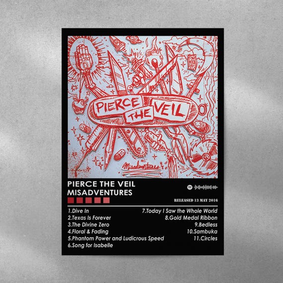 Pierce the Veil 'misadventures' Album Cover Poster | Music Wall
