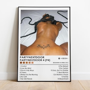 PartyNextDoor Poster Druck | Party nebenan Tür 4 Album Poster | Musik Poster | Album Cover Poster | Wanddekoration | Musik Geschenk | Raumdekor