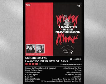 Suicide Boys 'I Want to Die in New Orleans' Poster | Music Album