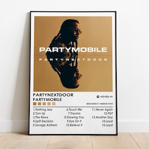 PartyNextDoor Poster Druck | Partymobile Album Poster | Musik Poster | Album Cover Poster | Wanddekoration | Musik Geschenk | Raumdekor