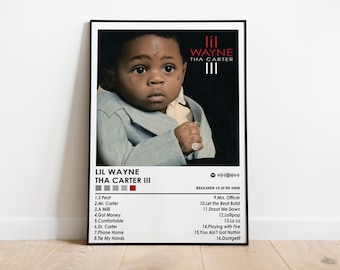Lil Wayne Tha Carter III Album Cover Poster | Music Wall Art