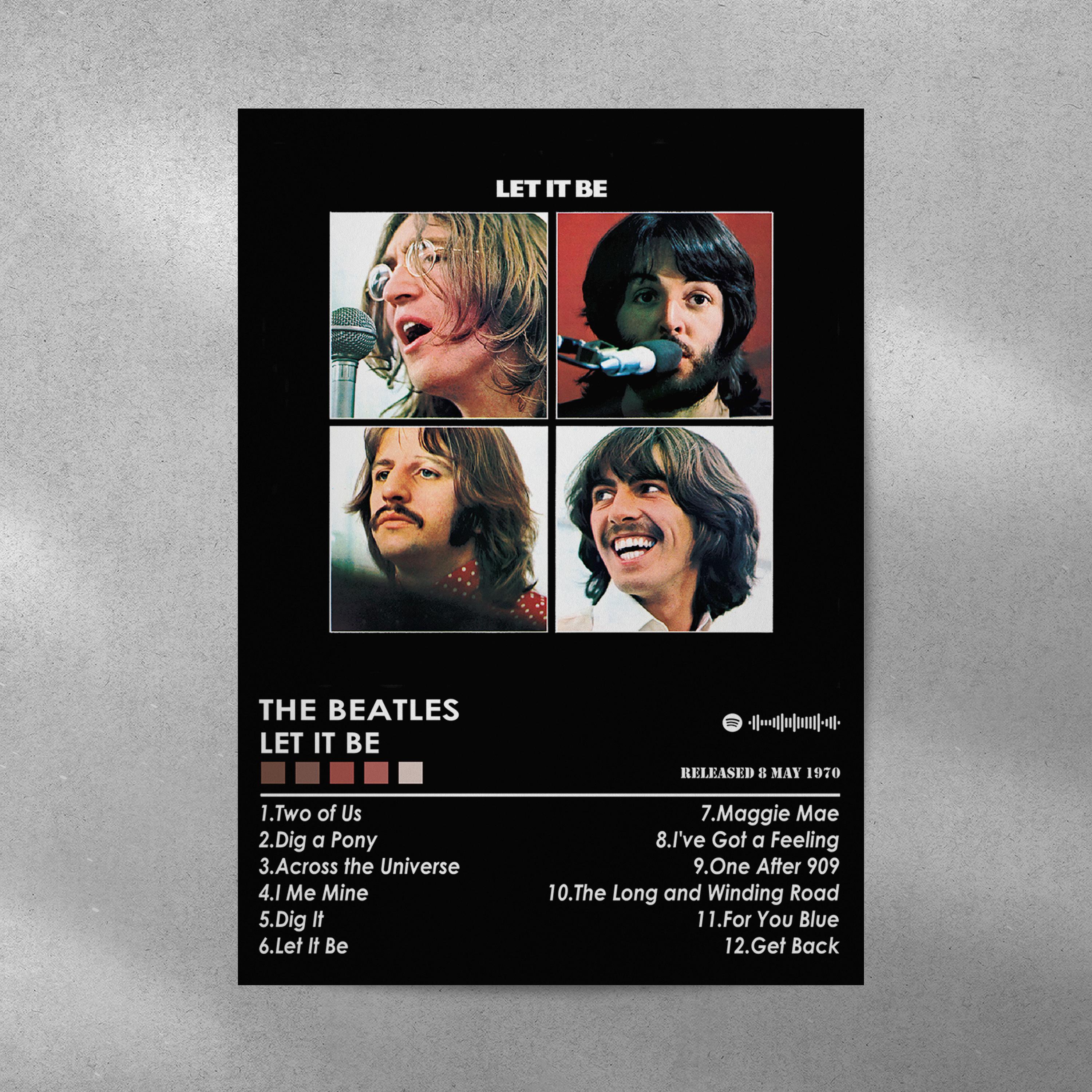 The Beatles 'let It Be' Album Poster | Matte Music Print - Etsy