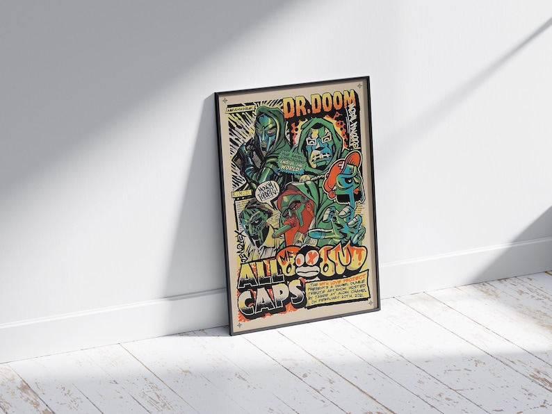 MF Doom Poster Print | Music Poster | Album Cover Poster | Wall Decor ...