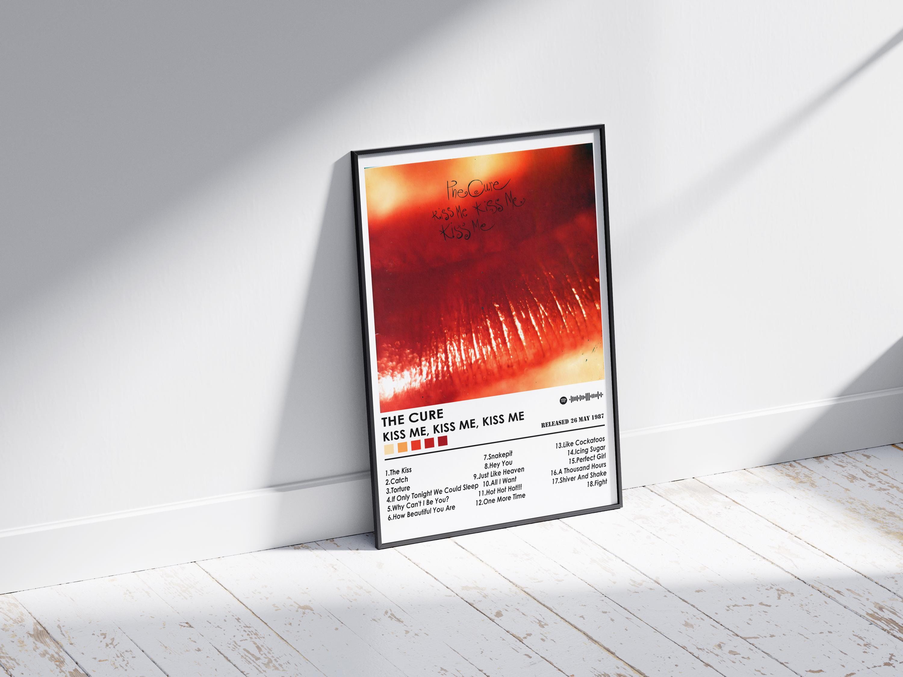 The Cure 'kiss Me' Album Poster | Music Wall Decor - Etsy