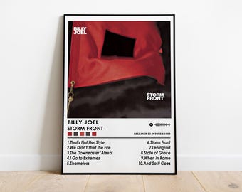 Billy Joel 'Storm Front' Album Art Poster | Music Room Decor