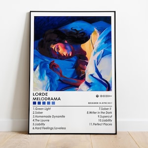 Lorde Poster Print | Melodrama Album Poster | Music Poster | Album Cover Poster | Wall Decor | Music Gift | Room Decor
