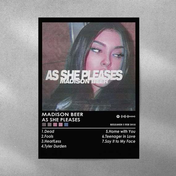 Madison Beer 'as She Pleases' Album Cover Art Poster - Etsy