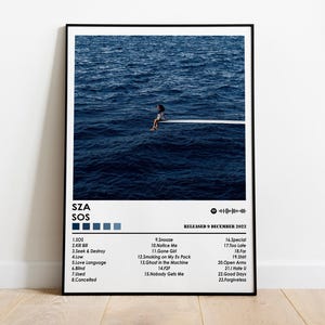Sza Poster | SOS Poster | Musik Poster | Album Cover Poster | Wanddekoration | Musik Geschenk | Raumdekor