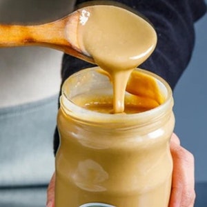 Sesame Tahini, Sesame Extract, Organic Tahini,  Roasted Sesame Tahini, Organic Products, Healthy Snacks,Anatolian Sesame, Vegan, 11oz - 300g