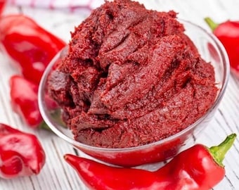 Pasta de pimiento rojo turco seco: orgánica, ligeramente picante (500 g)
