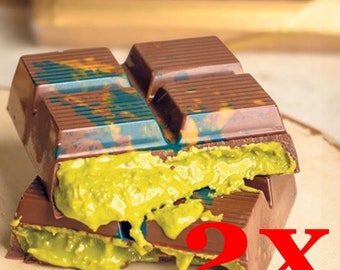 Dubai Kunafa Chocolate Bar: 70% Pistachio Paste (2 pc)