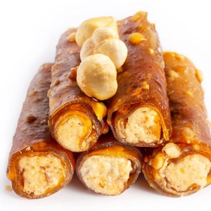 Mulberry Hazelnut Turkish Delight Roll: Fruity Pestil Dessert