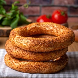 Turkse simit: sesam-bagelringen, Anatolisch ontbijt (3 stuks)