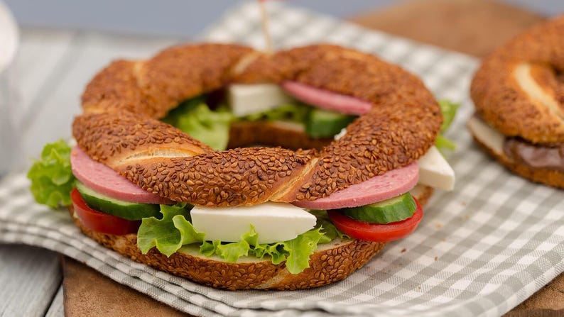 Turkish Simit: Sesame Bagel Rings, Anatolian Breakfast (3 Pieces) - Etsy