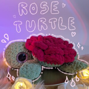 Crochet Flower Turtle | Rose