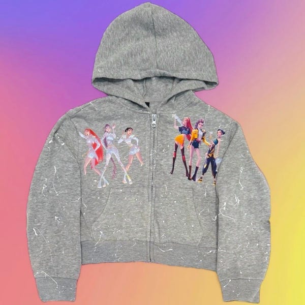 Kids / Girls K Pop Sweatshirt, Birthday Gift, Girl Gift, Demon Hunters, HUNTRX