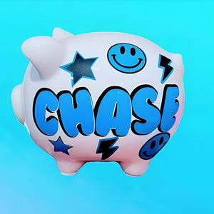 Piggy Bank Gift, Baby Boy Gift, Baby Girl Gift, Newborn Baby, 1st Birthday, Nursery Decor, Baby Room Shelf, Kids Coin Bank