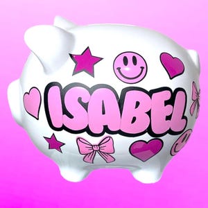 Baby Girl Personalized Piggy Bank, Custom Piggy Bank, Gifts for Kids, Birthday Gifts, Kids Gifts, Baby Shower Gift