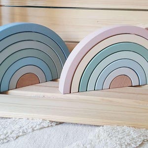 Montessori rainbow stacker for kids, rainbow toy, rainbow toy gift for children