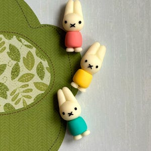 Glow-in-the-Dark Miffy Charm/KeyChain/Magnet/Brooch – Handmade Polymer Clay Miniature