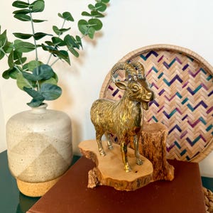 Vintage Brass Ram - Goat