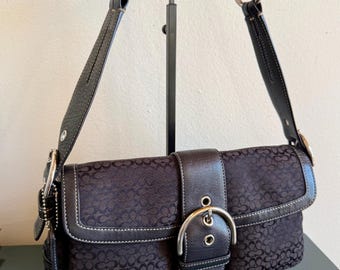 Vintage Coach 2004 Blue Suede Hampton Demi Buckle Bag - Etsy