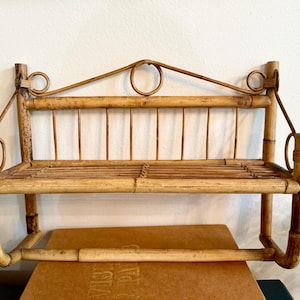 Vintage Bamboo Wall Shelf