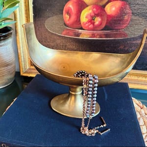 Vintage Brass Pedestal Bowl