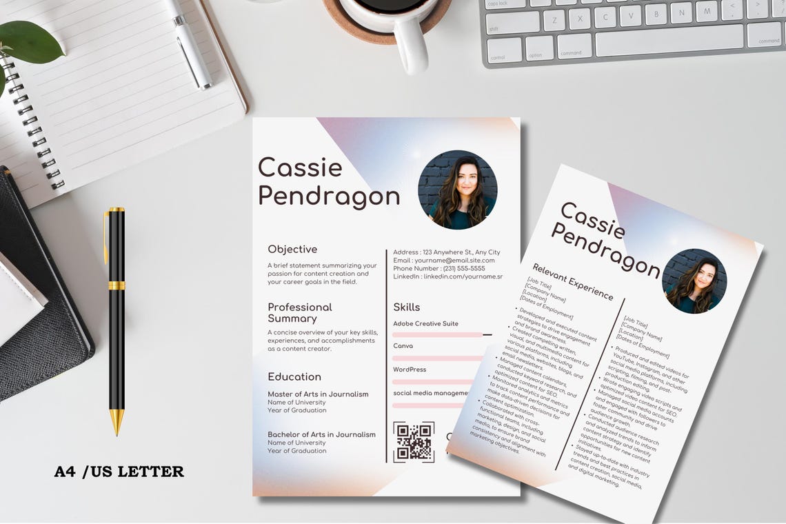 2025 Modern Resume Template | Professional CV Design | Editable