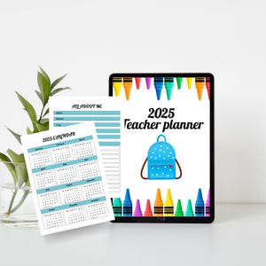 2025 Teacher Planner, Printable Teacher Planner, Digital Teacher Planner, Classroom Planner, Undated Teacher Planner, Teacher Organization