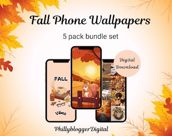 Telefoonachtergronden herfst | Herfstbladeren achtergrond | Pompoen | iPhone-achtergrond | Android-schermachtergrond