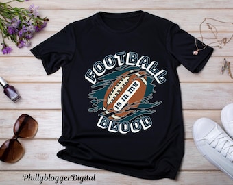 Football Is In My Blood PNG | Game Day Shirt Design (Digital Download)