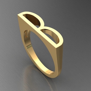 Anillo unisex con letra personalizada, anillo con inicial en plata de ley, anillo con el alfabeto de la A a la Z, anillo personalizado delicado, regalo de joyería personalizado, joyería con el alfabeto