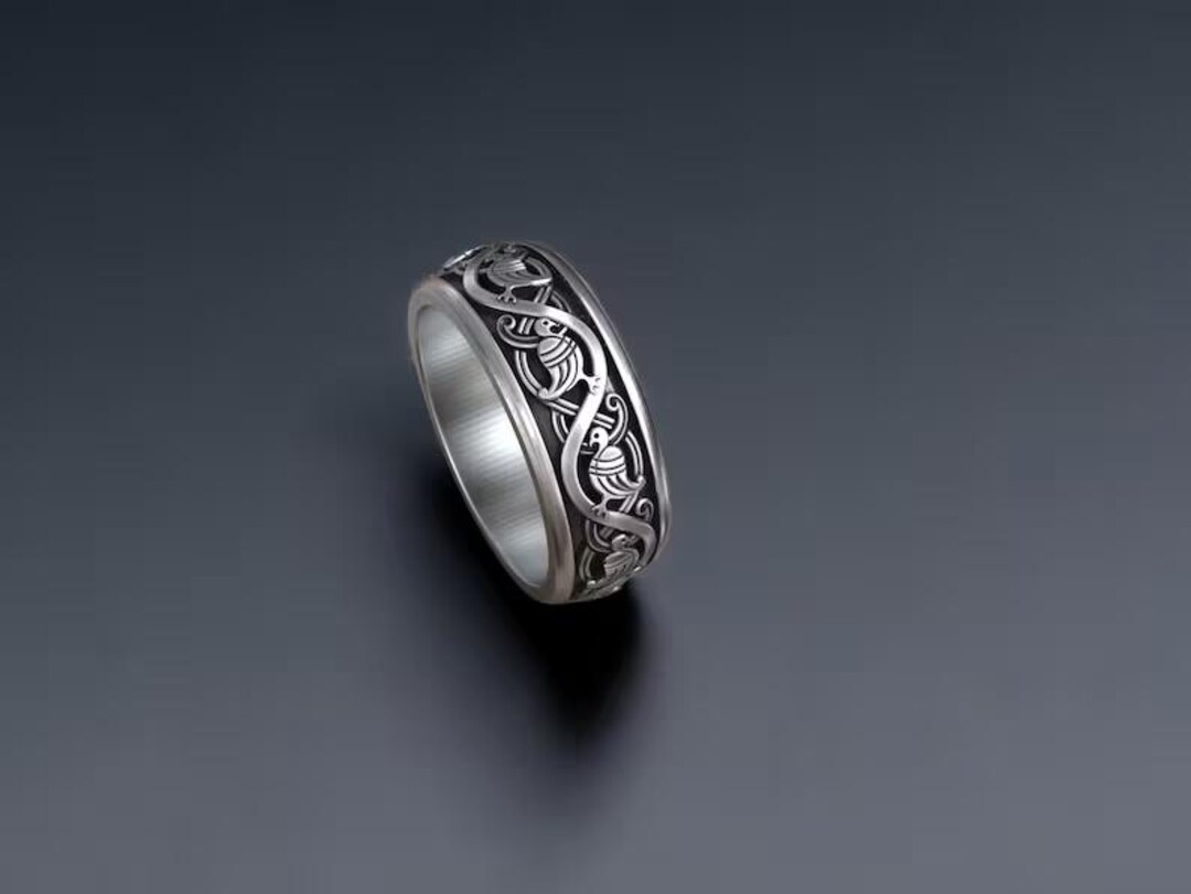 Slavic Rings Viking Norse Ring: Sterling Silver Slavic Bird, Pagan Jewelry - Etsy