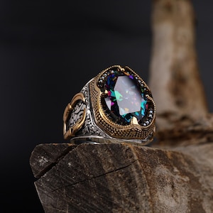 Bague Pour Homme En Alexandrite (pierre De Juin) - Argent 925 - Taille 7 - Fabriqué Main En Inde - Neuve
