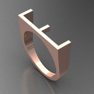 Anillo unisex personalizado con letra, anillo con inicial gruesa, anillo con el alfabeto para hermanas, anillo con letra a juego, anillo personalizado delicado, regalo para hija.