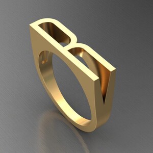 Anillo de plata con letras de la A a la Z, anillo grande para el pulgar con inicial, regalo de joyería personalizado, anillo con inicial personalizado para novia, anillo de nudillos personalizado