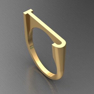 Anillo unisex con inicial personalizada, anillo con letra grande, anillo único personalizado, regalo conmemorativo personalizado, joyería grande, regalo con letra grande.