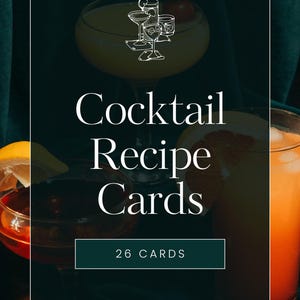Scheda di ricette per cocktail e cocktail analcolici, ricetta per cocktail, ricetta per cocktail analcolici, scheda di intrattenimento, 26 schede