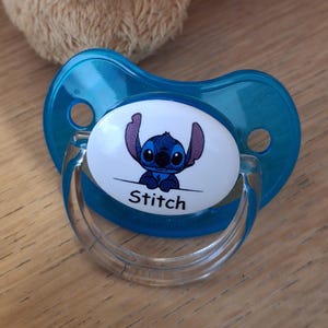 スティッチベビーおしゃぶりパーソナライズされたファーストネーム STC