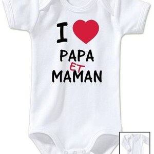 I love mom and dad baby bodysuit