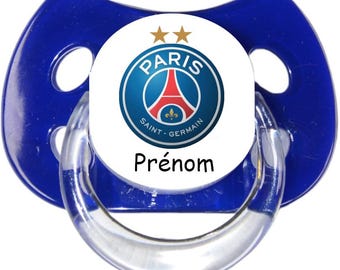Tétine de bébé PSG personnalisée prénom E1958
