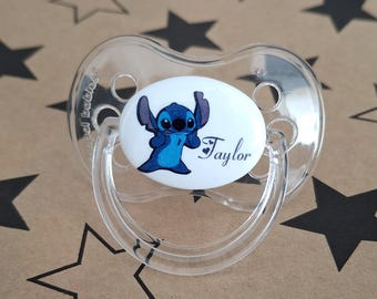 Chupete de bebé personalizado con puntada y nombre A17