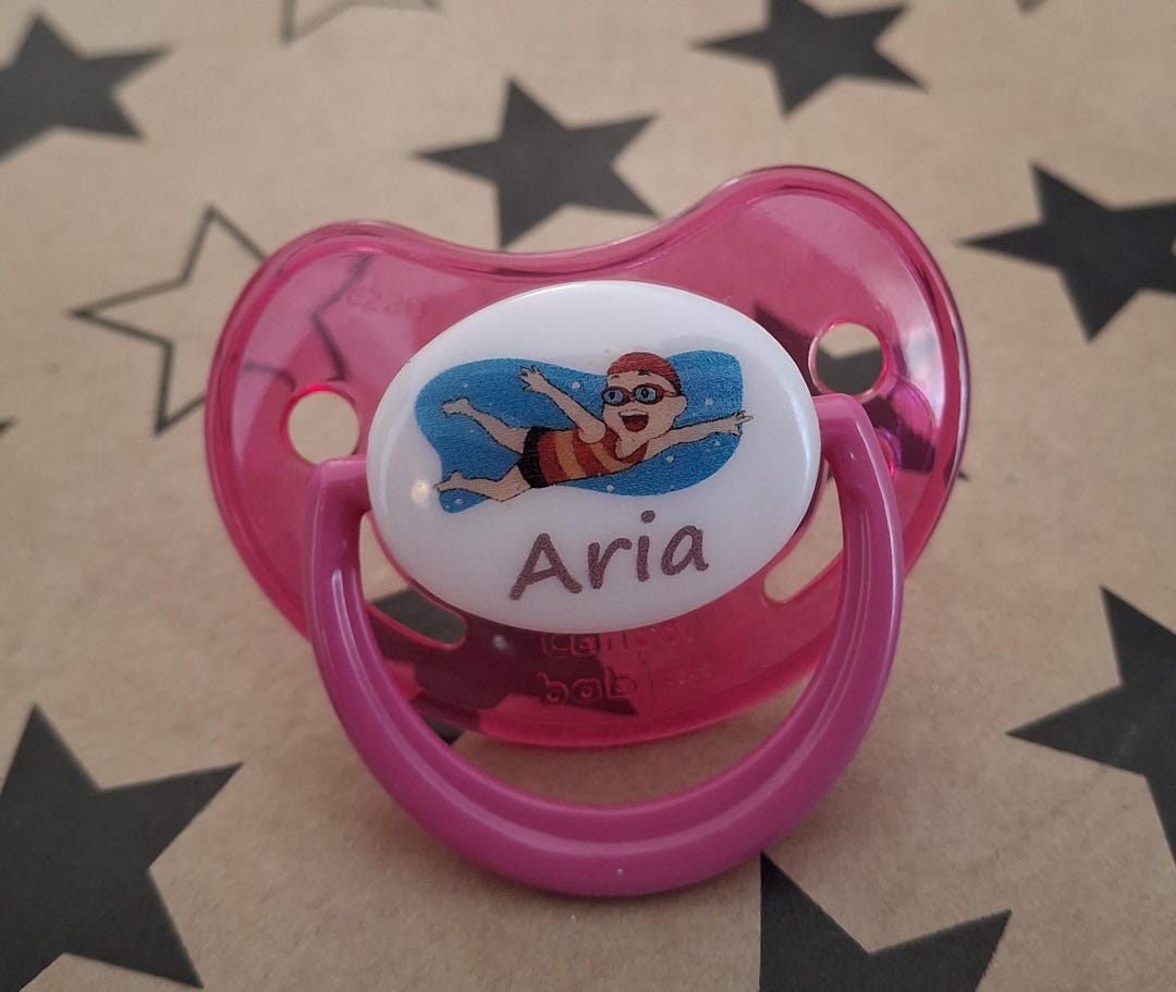 Personalized Swimming Baby Pacifier With First Name LOG057 - Etsy