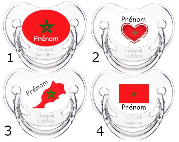 Personalized Moroccan baby pacifiers with first name PAN050