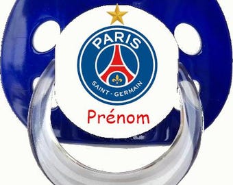 Tétine de bébé PSG personnalisée prénom E1958