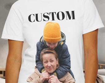 Photo Shirt, Personalized T-Shirt, Custom Picture Tshirt, Your Photo Shirt, Family Picture Tee, Logo Shirts Gift, Comfort Colors® Custom
