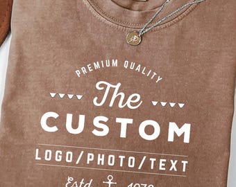 Photo Shirt, Personalized T-Shirt, Custom Picture Tshirt, Your Photo Shirt, Family Picture Tee, Logo Shirts Gift, Comfort Colors® Custom