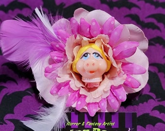 Limited Edition "Moi" Pop Culture Icons Flower Feather Hair Barrette