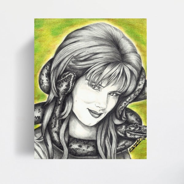 Portrait Drawing Art Print: Naturally Born Bad